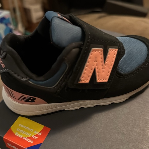 New Balance Kids Sneakers - Black, Blue, and Pink - Picture 2 of 9
